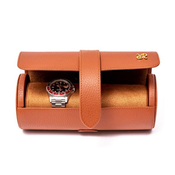 Berkeley Tan Three Watch Roll