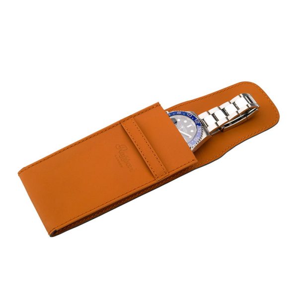 Hyde Park Tan Single Watch Pouch