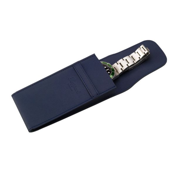 Hyde Park Navy Blue Single Watch Pouch