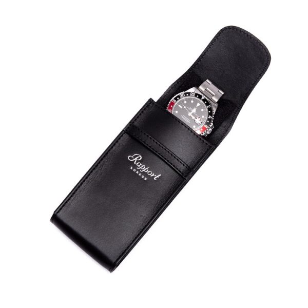 Hyde Park Black Single Watch Pouch