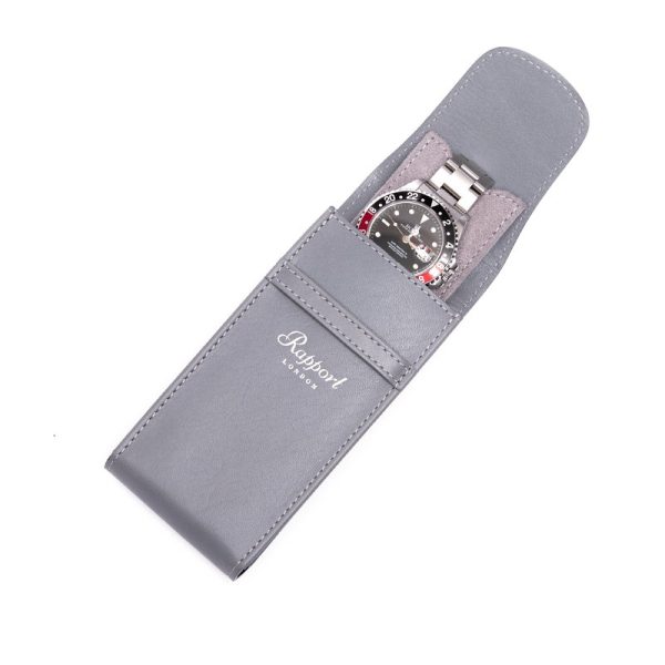 Hyde Park Grey Single Watch Pouch