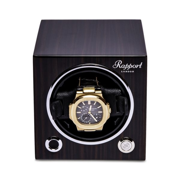 Evolution Cube Watch Winder Macassar Wood