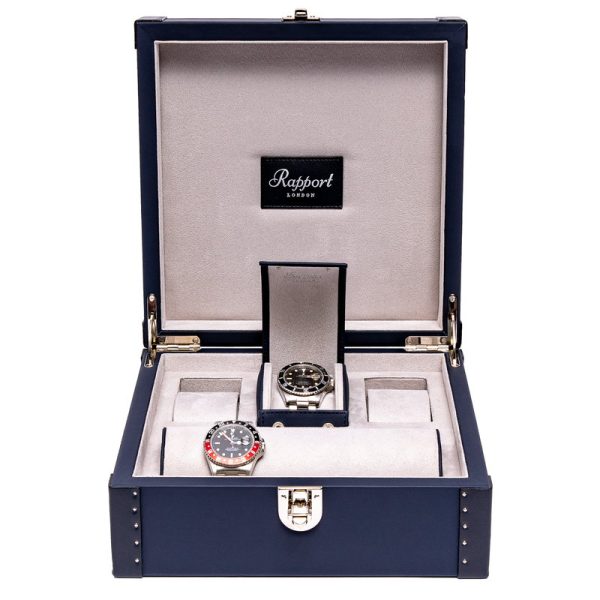 Kensington Blue Six Watch Box