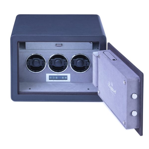 Savoy Watch Winder Safe for Three Watches in Leather